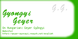 gyongyi geyer business card