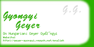 gyongyi geyer business card